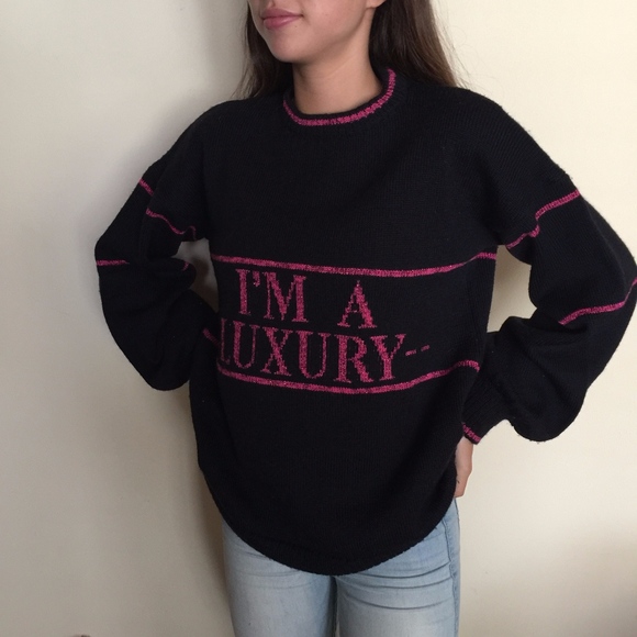George Hostler Black And Pink Sweater 